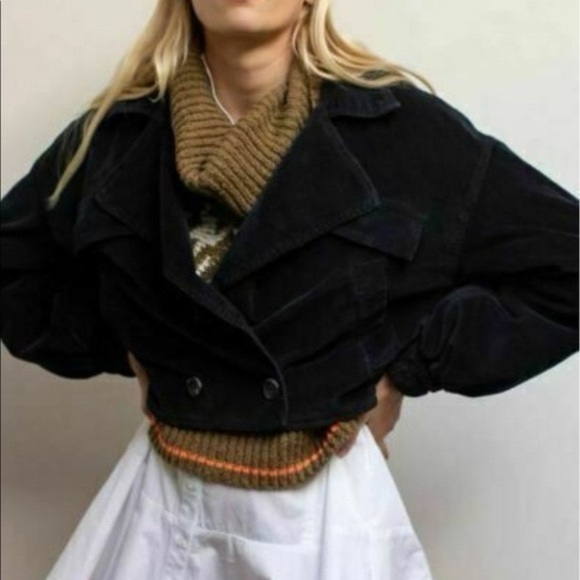 We The Free Sure Thing Bomber Corduroy Black Jacket Size XS - Picture 2 of 9